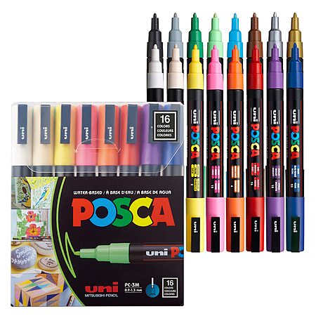 16-Piece Posca Paint Markers Set $25.67 + Free Shipping w/ Prime or on $35+