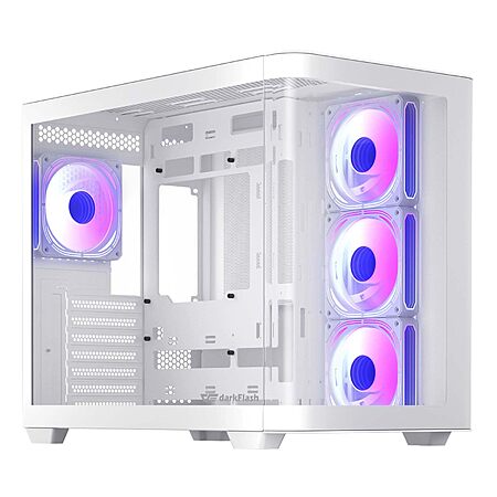darkFlash ATX Mid-Tower Gaming PC Case with 4 ARGB Fans (White) $75.39 + Free Shipping