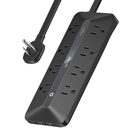 Anker 12-in-1 USB-C Flat Plug Power Strip w/ 5' Cord (8x AC, 2x USB-C, 2x USB-A) $24 