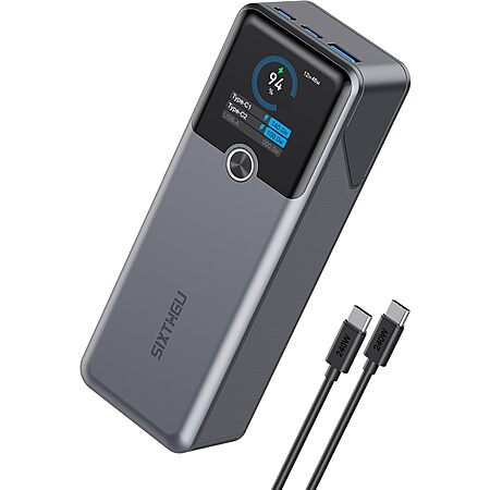 200W SIXTHGU 20,000mAh 3-Port Power Bank w/ 140W USB-C PD (2x USB-C, USB-A) $38.49 + Free Shipping