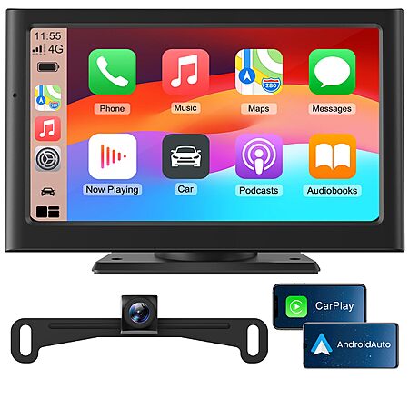 7" Foxpark Portable Carplay Auto Touchscreen w/ Backup Camera & Voice Control $33.50 + Free S&H