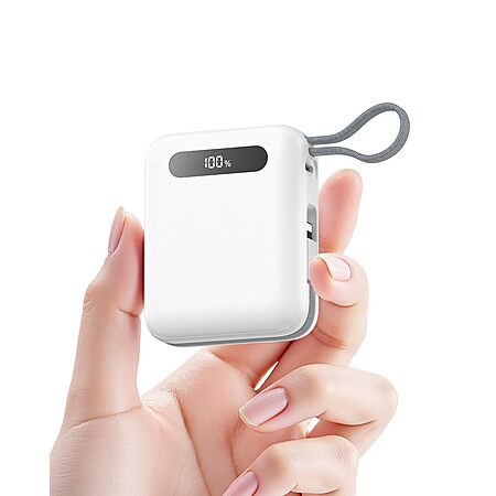 SIXTHGU 10000mAh Portable Charger Power Bank w/ Built-in USB-C & Lightning Cables $11.99 + Free Shipping w/ Prime or on $35+