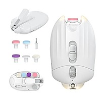 FEBFOXS Baby Nail Clipper Electric, Baby Nail Trimmer with Light, Nail File Manicure Set for Newborn Toddler and Adults $5.89+ Free Shipping