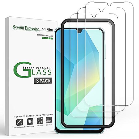 2-Pack amFilm Galaxy S25/S24/S23/S22 OneTouch Tempered Glass Screen Protectors Starting $4.92 and up + Free Shipping w/Prime