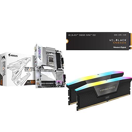 GIGABYTE B650E AORUS ELITE X ICE Motherboard + Western Digital 2TB SSD + Corsair DDRR 6000 32G RGB Memory $329.99 + Free Shipping