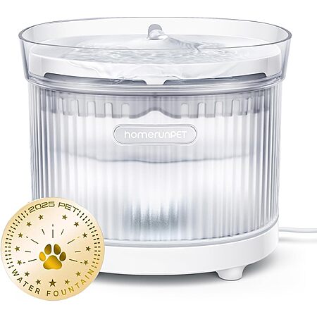 2L Homerunpet WF21 Cat Water Fountain with Wireless Pump and Triple Filtration $17.03 + Free Shipping w/Prime or $35+
