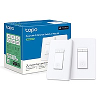 (Clip Coupon) TP-Link Tapo Smart 3 Way Dimmer Switch KIT, Matter Compatible, Alexa, Siri, Google Home, SmartThings, UL Certified, 2.4GHZ Wi-Fi, Tapo S515D KIT ($29.99) at Amazon