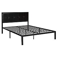 ZINUS Cherie Faux Leather Platform Bed Frame w/ Steel Support Slats (Queen) $69.99 + Free Shipping w/ Prime