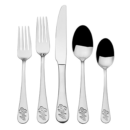 20-Piece Enjoy 18.0 Stainless Steel Every Day Flatware Set (Service for ...