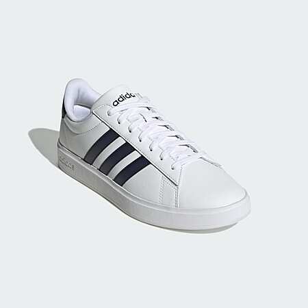 adidas Men's Grand Court Cloudfoam Comfort Shoes (Cloud White/Legend Ink/Ecru Tint) $21 + Free Shipping