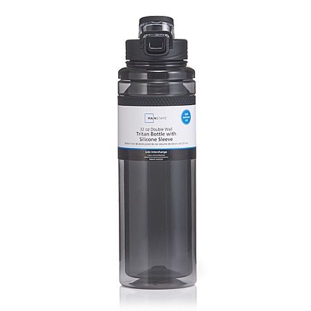 32-Oz Mainstays Plastic Water Bottle with Wide Mouth Lid: Black $4.58, Pink $4.91 + Free S&H w/ Walmart+ or on $35+