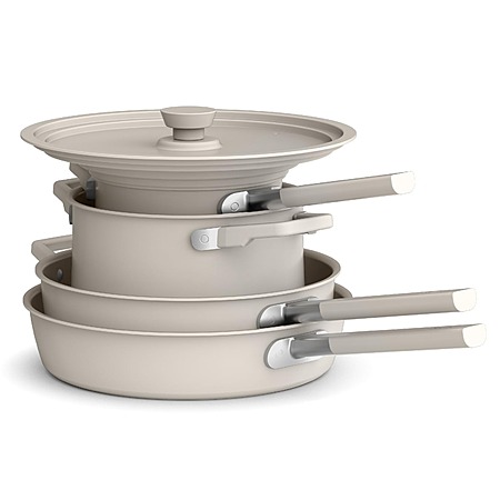 9-Piece bella StoreMore Stackable Design Cookware Set (Oatmilk) $16.99 + Free Shipping w/ Amazon Prime