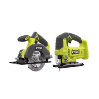 RYOBI ONE+ 18V Cordless 2-Tool Combo Kit with Circular Saw and Jig Saw (Tools Only) $79