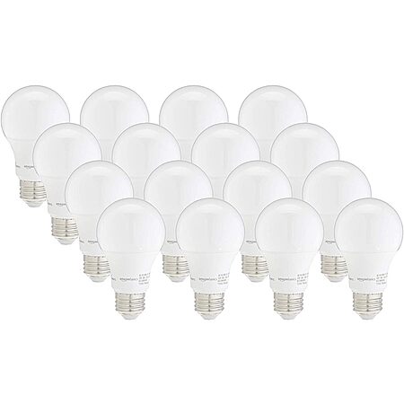 16-Pack Amazon Basics 60W Equivalent Soft White Dimmable A19 LED Light Bulbs $14.90 