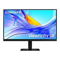 SAMSUNG 27-Inch ViewFinity S8 (S80UD) 4K UHD High Resolution Monitor with HDR10, USB-C, Height Adjustable Ergonomic Stand, Built-In KVM, LS27D802UANXGO, 2024 at Amazon $246.99