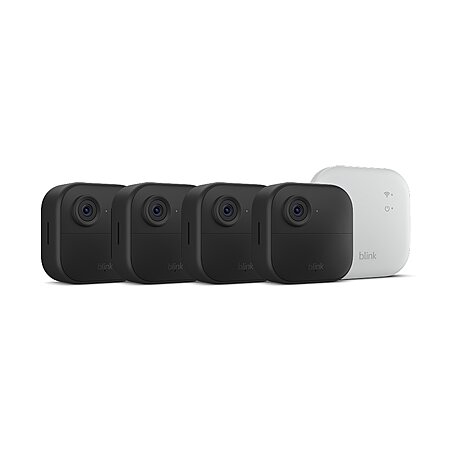 Blink Outdoor 4 XR - Wireless security camera with extended range, go up to 400 feet from your home, Sync Module XR included - 4 camera system in