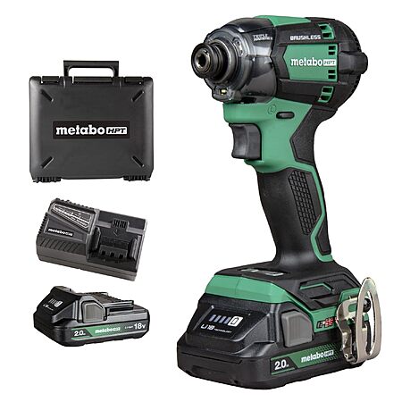 Metabo HPT 18V Cordless Triple Hammer BOLT Impact Driver Kit, WH18DC