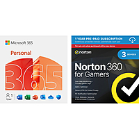 15-Month Microsoft 365 Personal w/ Copilot + Norton 360 for Gamers $60 (Digital Delivery) & More