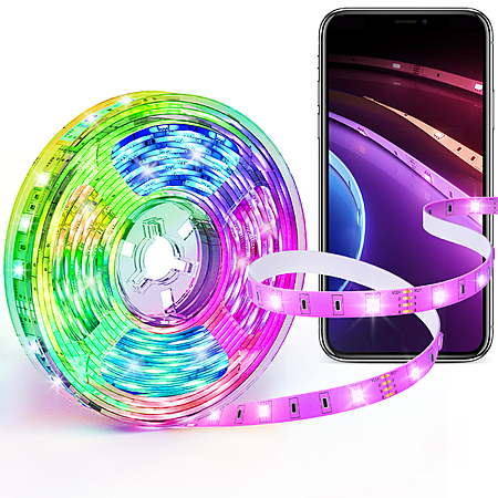 SwitchBot 16.4ft Smart RGB LED Strip Lights (16 Scenes Modes and Music ...