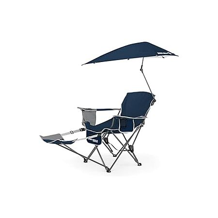 Sport-Bella 3-Position Reclining Beach Chair w/ UPF 50+ Umbrella (Blue) $30 & More + Free S/H for Prime Members