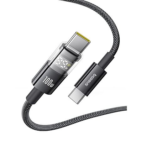Baseus USB C 100W 5A Fast Charger Cable w/ LED Display $9 + Free Shipping w/ Prime or orders $35+