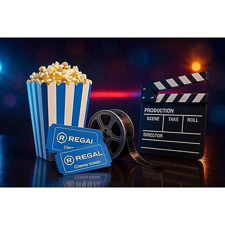 Regal Cinemas Premiere Movie Tickets for 2 + Small Popcorn from $19.20