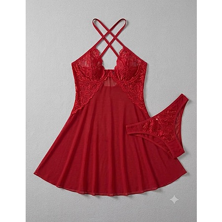 Avidlove Push Up Underwire Lace Lingerie Dress w/ Thong (Various) $6