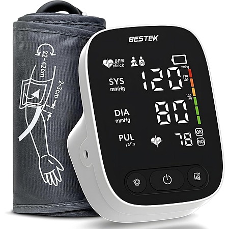 BESTEK Blood Pressure Monitor Automatic Arm BP Cuff (9"-17" Adjustable)
