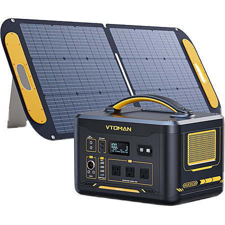VTOMAN Jump 1500X 828Wh LiFePo4 Portable Power Station (1500W Pure Sine Wave) w/ 110W Foldable Solar Panel $379.99 + Free Shipping
