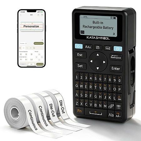 SUPVAN E11 Keyboard & Bluetooth Label Maker Machine with 4 Tapes $18 + Free Shipping w/ Prime or orders $35+