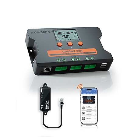 ECO-WORTHY 30A PWM Solar Charge Controller w/ Bluetooth & WiFi $30 + Free Shipping