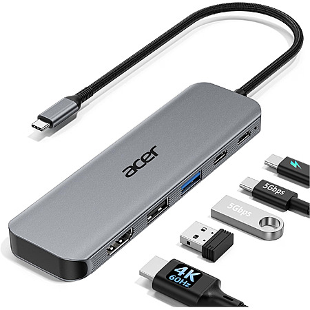 Prime Members: Acer 5-in-1 USB C to HDMI Adapter