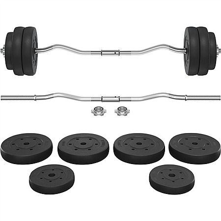 Yaheetech Barbell Weight Sets w/ Detachable Curl Bar: 44.1 lb $50, 55 lb $60, 66 lb $70 + Free Shipping