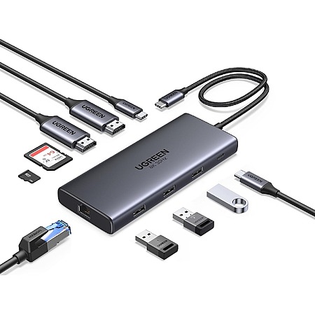 UGREEN USB C Docking Station Dual Monitor, 10-in-1 Laptop Dock with 2 HDMI $36 + Free Shipping