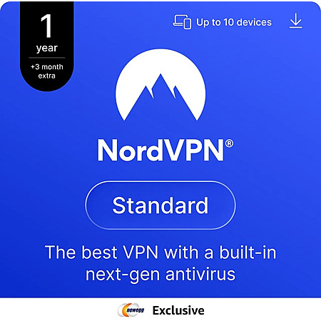 15-Months NordVPN Standard (10 Devices, Digital Download)