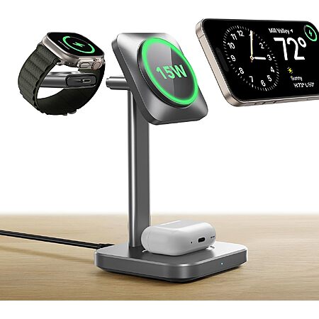 ESR 3-in-1 Qi2 Certified 15W MagSafe Wireless Charging Station (4 Colors) $13