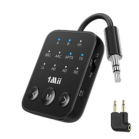 1Mii SafeFly Dot2 5.3 Bluetooth Transmitter Receiver (for TV, Airplane) $13