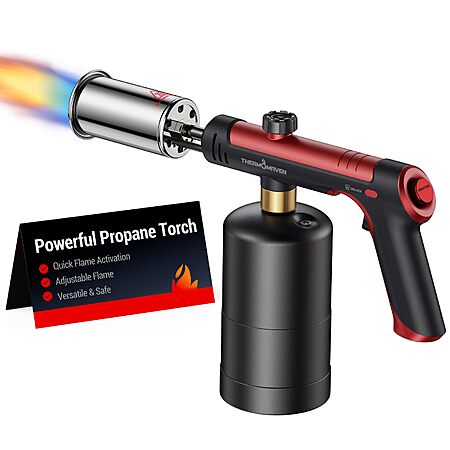 ThermoMaven One-Tap Max Fire Propane Torch (Red) $23.90 + Free S&H