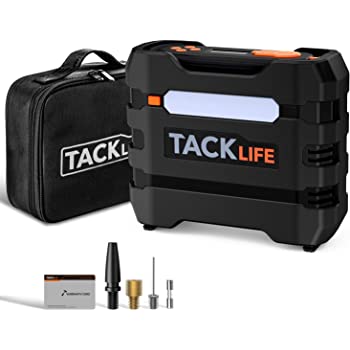 TACKLIFE ACP1B 12V Digital Tire Inflator with 150 PSI, Emergency Light, 3 Nozzles and Extra Fuse for $22.03 + Free Shipping