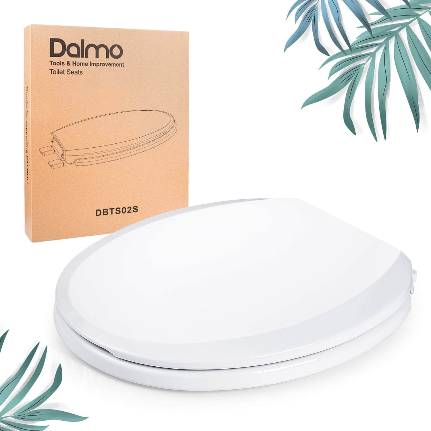 Dalmo DBTS02S Toilet Seat with Soft Close & Non-Slip Seat Bumpers $19.83 + FS