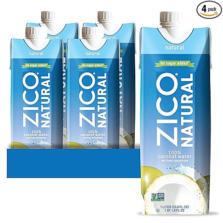 33.8oz, Zico 100% Coconut Water (Pack of 4) - $11.64 w/S&S and Coupon, (As Low As - $9.85) and 12pk, 11.2oz Zico Chocolate Coconut Water - As Low As $9.89 w/S&S and Coupon