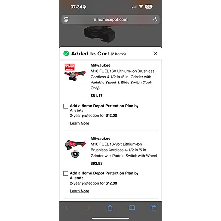 (HACK) Milwaukee M18 FUEL 18V Lithium-Ion Brushless Cordless 4-1/2 in./5 in. Grinder with Variable Speed & Slide Switch (Tool-Only) 2889-20 - $81.17 at Home Depot
