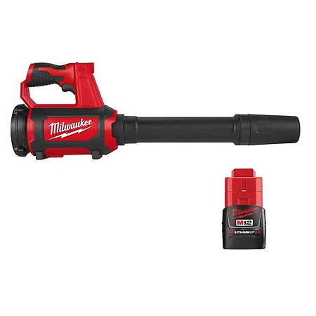 Milwaukee M12 12V Lithium-Ion Cordless Compact Spot Blower with 2.0 Ah Compact Battery Pack $89