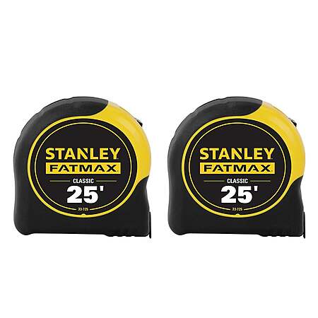YMMV Stanley 25 ft. FATMAX Tape Measure (2-Pack) $12 at Home Depot