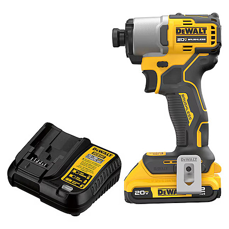 DEWALT 20V MAX 1/4" Brushless Cordless Impact Driver w/ 2Ah Battery & Charger