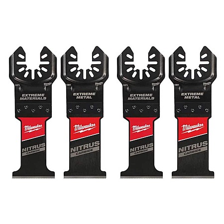 4-pk Milwaukee Nitrus Carbide Multi-Tool Blades (Extreme Materials & Extreme Metal)