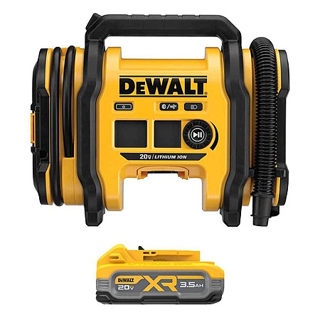 DeWALT 20V MAX Cordless Inflator + 3.5Ah POWERSTACK Battery