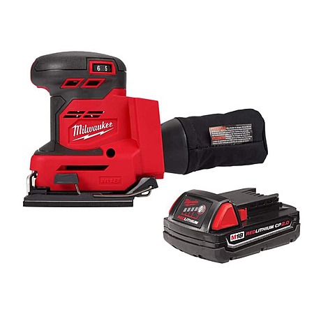 Milwaukee M18 18V Li-Ion Cordless 1/4" Sheet Sander w/ 2.0 Ah Compact Battery $129 + Free S&H