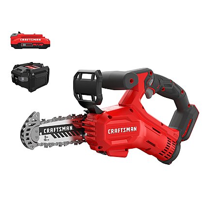 CRAFTSMAN V20 20-volt max 6-in Battery 2 Ah Chainsaw Battery Included Charger Included one_size in Red | CMCCS320D1