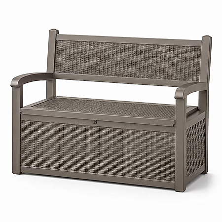 Patiozen 70 Gallon Durable Outdoor Storage Bench Deck Box Lockable